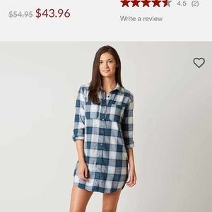 NWT Billabong Plaid Dress
